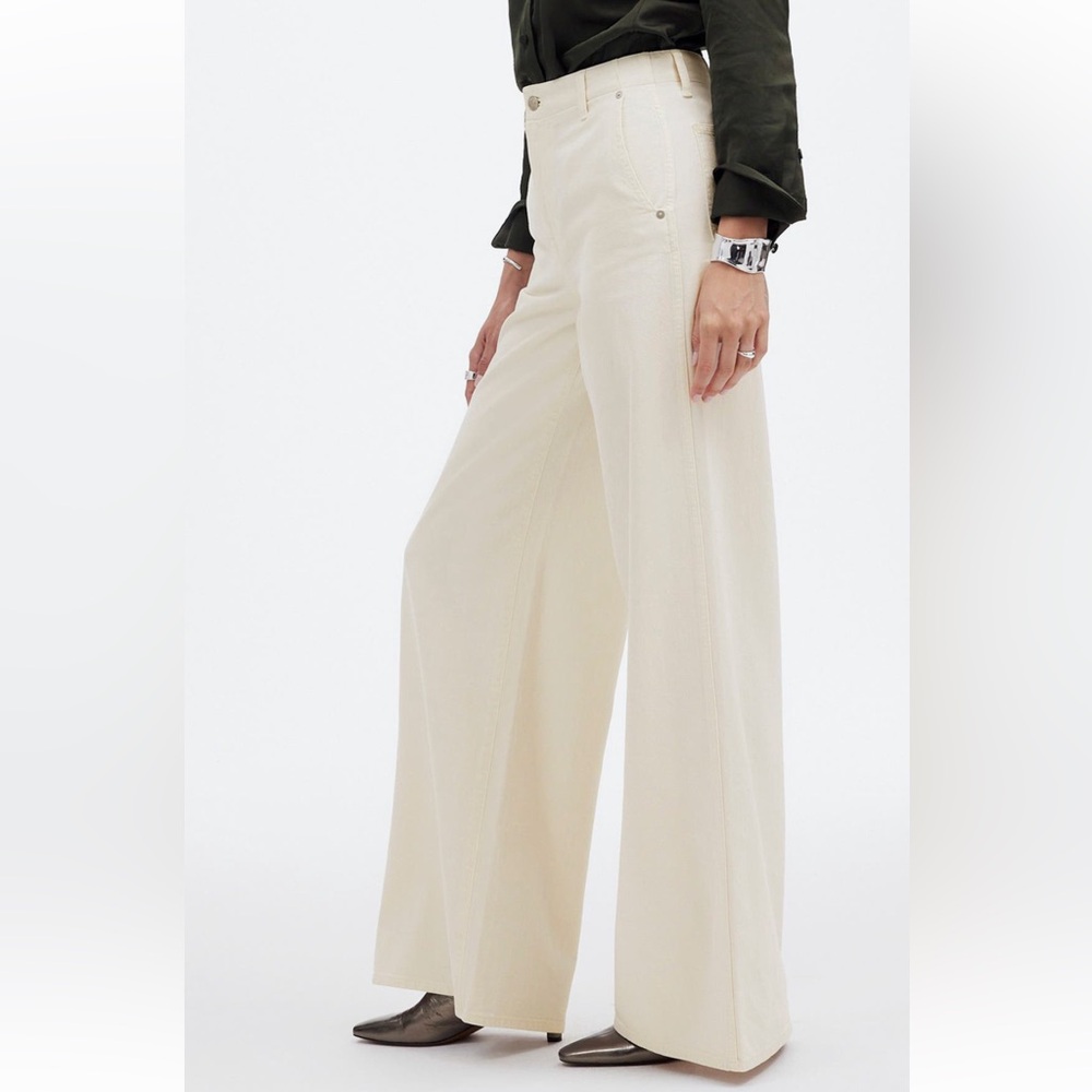 Madewell Women's Creme Wide Sweep Jean Trouser